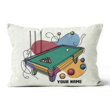 Load image into Gallery viewer, Personalized Continuous Line Table Billiards Pillow Custom Throw Pillows VHM0899
