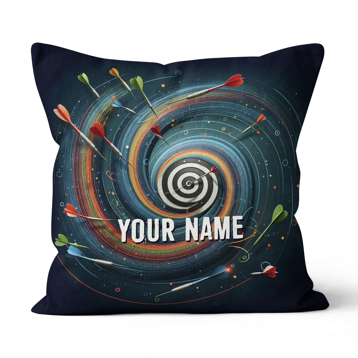Spiral Dartboard Custom Pillow Personalized Darts Gifts For Dart Player LDT1164