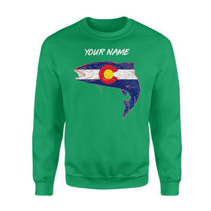 Colorado trout fishing custom name shirt, personalized fishing Crew Neck Sweatshirt- NQS1205
