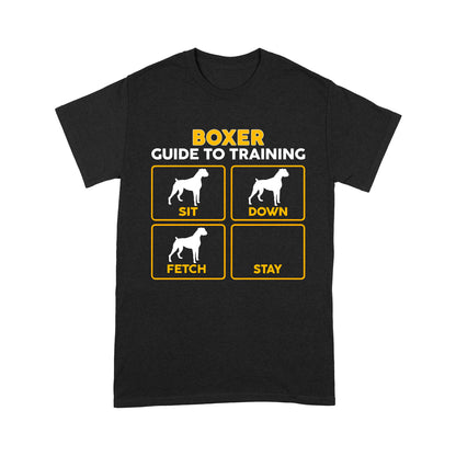 Boxer Standard T-shirt | Funny Guide to Training dog - FSD2408D08