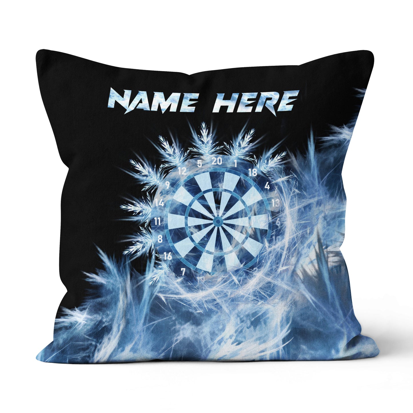 Icy Blue Light Dartboard Custom Pillow Winter Personalized Darts Gifts LDT1197