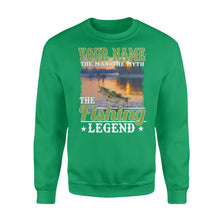 Load image into Gallery viewer, The man the myth the fishing legend shirt- Standard Fleece Sweatshirt