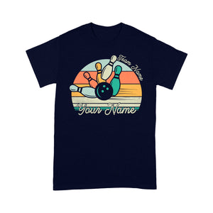 Custom Bowling Retro Shirt, Personalized Bowling Name T-Shirt