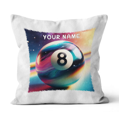 Personalized Colorful 8 Ball Billiard Throw Pillow Custom Billiard Gifts VHM0904