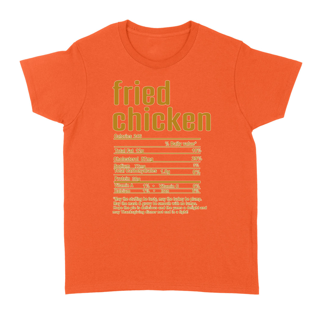 Fried chicken nutritional facts happy thanksgiving funny shirts - Standard Women's T-shirt