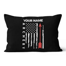 Load image into Gallery viewer, American Flag Archery Pillow Custom Name Pillow Gifts For Archery Lovers VHM0835