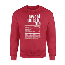 Load image into Gallery viewer, Sweet potato pie nutritional facts happy thanksgiving funny shirts - Standard Crew Neck Sweatshirt