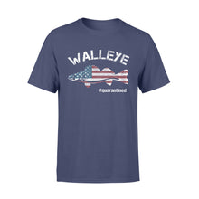Load image into Gallery viewer, Walleye fishing US flag quarantined shirts