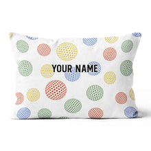 Load image into Gallery viewer, Colorful Golf Ball Custom Throw Pillow Personalized Cool Golf Gifts LDT1149