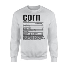 Load image into Gallery viewer, Corn nutritional facts happy thanksgiving funny shirts - Standard Crew Neck Sweatshirt