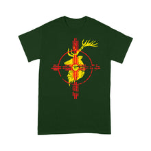 Load image into Gallery viewer, New Mexico State Flag Elk Hunting Zia Symbol T-Shirt - FSD1180 D06