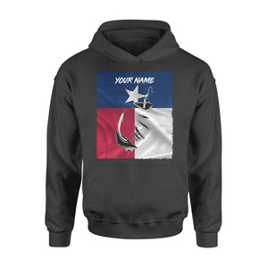 Custom Texas Flag Texas Fishing 3D Fish Hook Hoodie shirts Personalized Fishing Gifts FFS - IPHW411