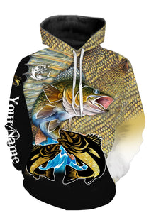 Walleye Customized All over printed Long sleeve, Hoodie, Zip up hoodie, Kid long sleeve - FSA29