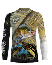 Load image into Gallery viewer, Walleye Customized All over printed Long sleeve, Hoodie, Zip up hoodie, Kid long sleeve - FSA29