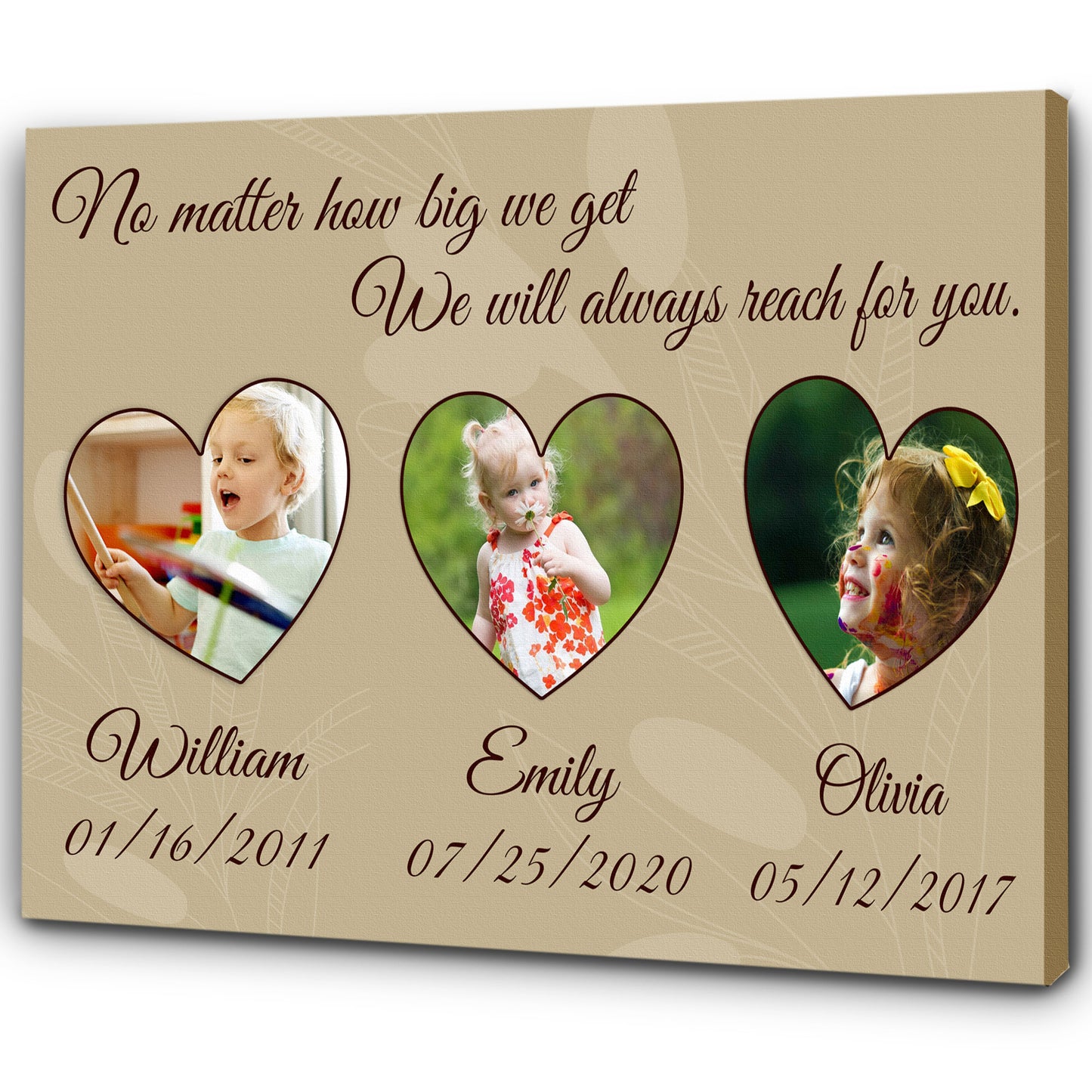 Personalized Canvas| We Will Always Reach For You - Custom Picture Canvas for Family| Meaningful Gift T165