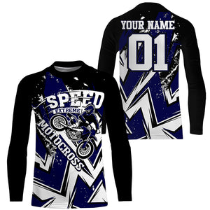 Speed Race Personalized Motocross Jersey UPF30+ Kid Adult Dirt Bike MX Off-road Long Sleeves NMS1141