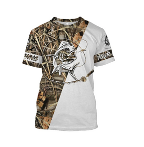 Mahi mahi fishing custom name tattoo camo all-over print long sleeve shirts personalized gift FSA5W