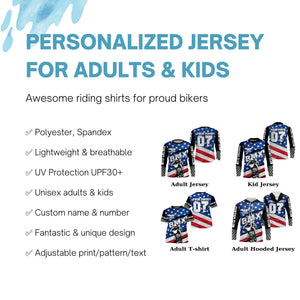 American Adult kid BMX jersey Custom UPF30+ USA Cycling bike shirt Off-road extreme sportswear| SLC22